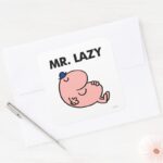 Mr. Lazy Snoozing Away Square Sticker