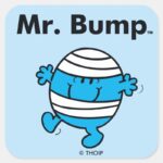 Mr. Men Mr. Bump Is A Clutz Square Sticker