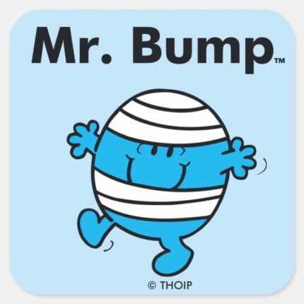 Mr. Men Mr. Bump Is A Clutz Square Sticker