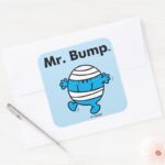 Mr. Men Mr. Bump Is A Clutz Square Sticker