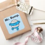 Mr. Men Mr. Bump Is A Clutz Square Sticker