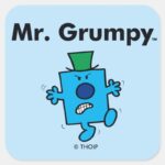 Mr. Men Mr. Grumpy Is A Grump Square Sticker