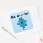 Mr. Men Mr. Grumpy Is A Grump Square Sticker