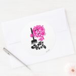 Mr. Messy Cleaning Up Classic Round Sticker