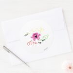 Mr. Messy Playing With Crayons Classic Round Sticker