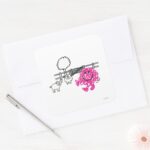 Mr. Messy Two Pigs Square Sticker