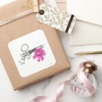 Mr. Messy Two Pigs Square Sticker