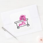 Mr. Messy Bathtub Logo Square Sticker