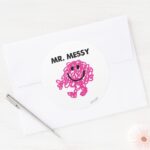 Mr. Messy Classic Pose Classic Round Sticker