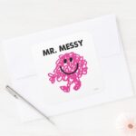 Mr. Messy Classic Pose Square Sticker