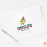 Mr. Mischief Behave Classic Round Sticker