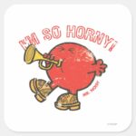 Mr. Noisy Tooting His Horn Square Sticker