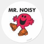 Mr. Noisy Large Walking Clogs Classic Round Sticker