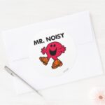 Mr. Noisy Large Walking Clogs Classic Round Sticker