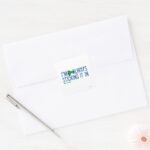 Mr. Nosey Nosing Around Blue Lettering Square Sticker