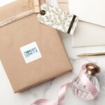 Mr. Nosey Nosing Around Blue Lettering Square Sticker