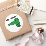 Mr. Nosey Leading By A Nose Classic Round Sticker
