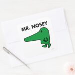 Mr. Nosey Leading By A Nose Square Sticker