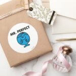 Mr. Perfect Quietly Content Classic Round Sticker