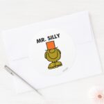 Mr. Silly Hidden Eyes Classic Round Sticker