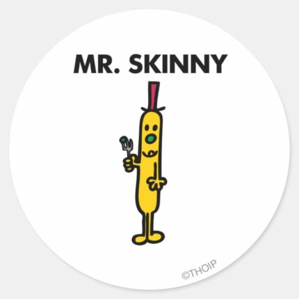 Mr. Skinny Pea Fork Classic Round Sticker