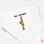 Mr. Skinny Pea Fork Square Sticker