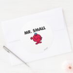 Mr. Small Waving Hello Classic Round Sticker