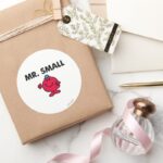 Mr. Small Waving Hello Classic Round Sticker