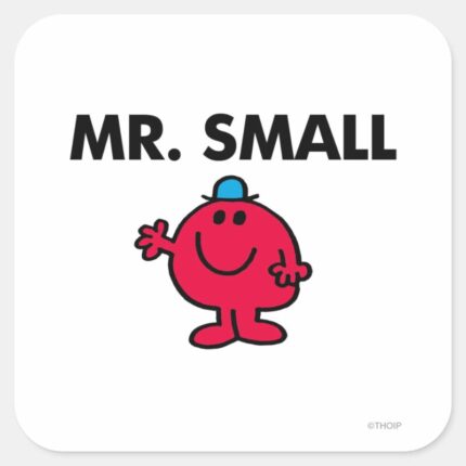 Mr. Small Waving Hello Square Sticker