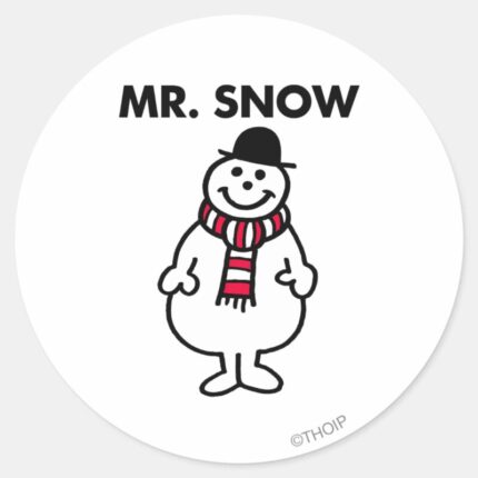 Mr. Snow Classic Pose Classic Round Sticker