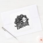 Mr. Tickle Black White Fun Square Sticker