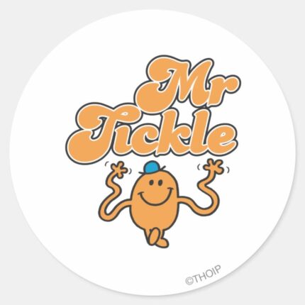 Mr. Tickle Jiggling Arms Classic Round Sticker