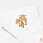 Mr. Tickle Jiggling Arms Classic Round Sticker