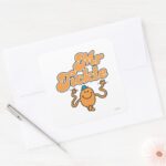 Mr. Tickle Jiggling Arms Square Sticker