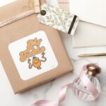 Mr. Tickle Jiggling Arms Square Sticker