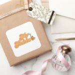 Mr. Tickle Long Wave Hello Square Sticker