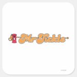 Mr. Tickle Staying Hidden Square Sticker