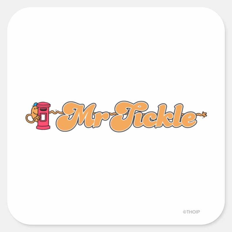 Mr. Tickle Staying Hidden Square Sticker Mr. Tickle Staying Hidden Square Sticker