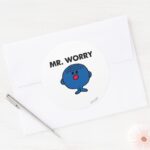 Mr Worry Classic Classic Round Sticker
