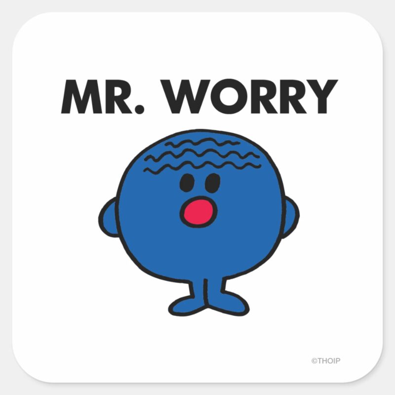 Mr Worry Classic Square Sticker Mr Worry Classic Square Sticker