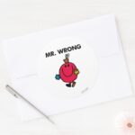 Mr Wrong Classic Classic Round Sticker