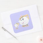 Mrs. Potts And Chip Square Sticker