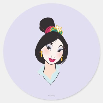 Mulan All Made Up Classic Round Sticker