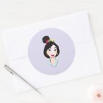 Mulan All Made Up Classic Round Sticker