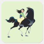 Mulan And Khan Square Sticker