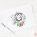 Muppets Animal In A Hawaiian Shirt Classic Round Sticker