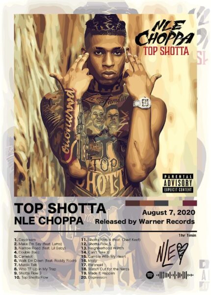 NLE Choppa Top Shotta Music Poster