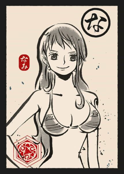 Nami Ukiyo E One Piece Poster