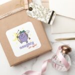 Naughty All Night Square Sticker