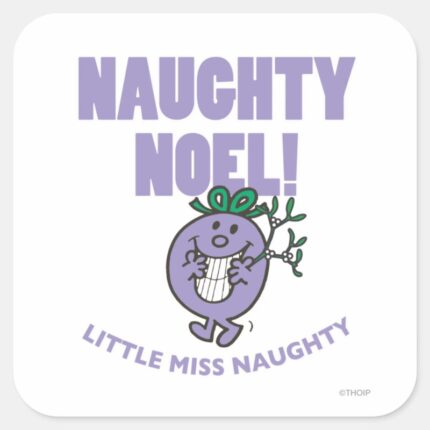 Naughty Noel Square Sticker